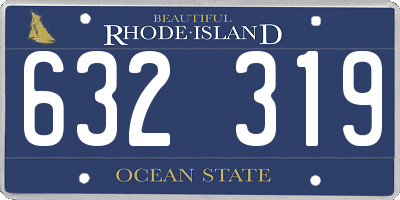 RI license plate 632319