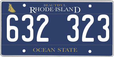 RI license plate 632323