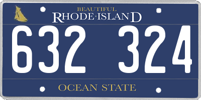 RI license plate 632324