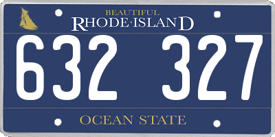 RI license plate 632327