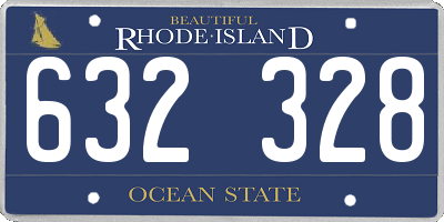 RI license plate 632328