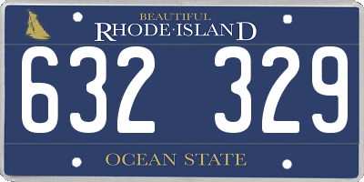 RI license plate 632329