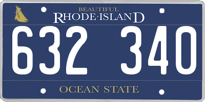 RI license plate 632340