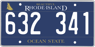 RI license plate 632341