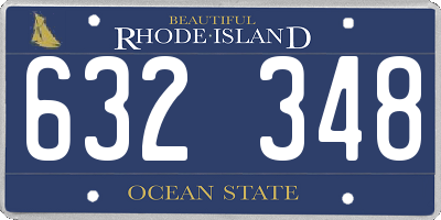 RI license plate 632348