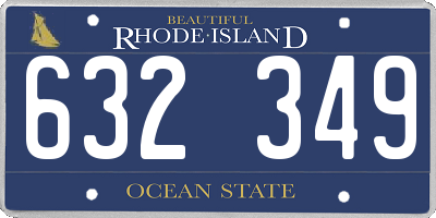 RI license plate 632349