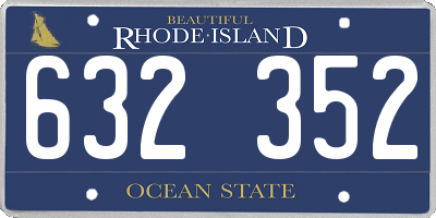 RI license plate 632352