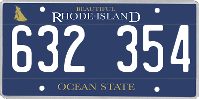 RI license plate 632354