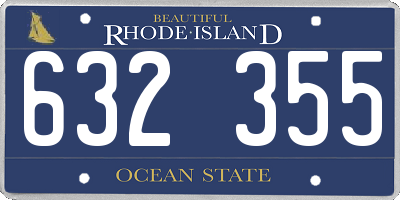 RI license plate 632355