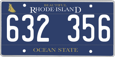 RI license plate 632356