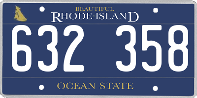 RI license plate 632358