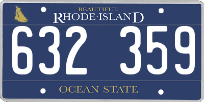 RI license plate 632359