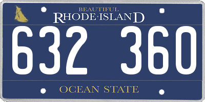 RI license plate 632360