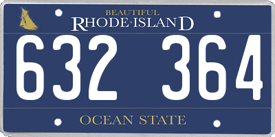 RI license plate 632364