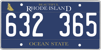 RI license plate 632365