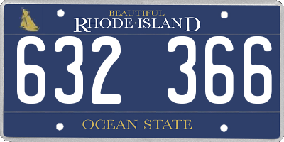 RI license plate 632366
