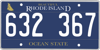 RI license plate 632367