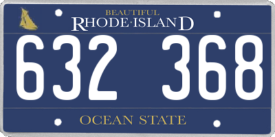 RI license plate 632368