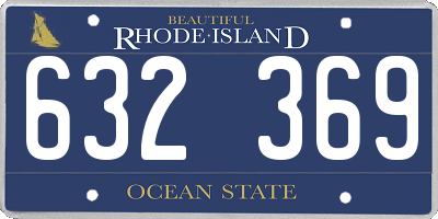 RI license plate 632369