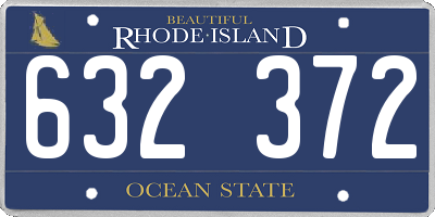 RI license plate 632372