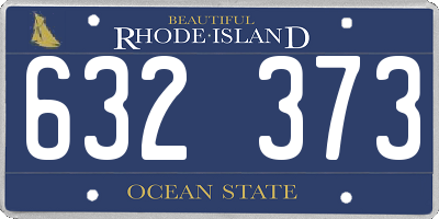 RI license plate 632373