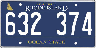 RI license plate 632374
