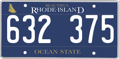 RI license plate 632375