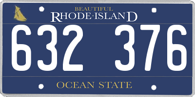 RI license plate 632376