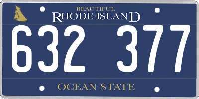RI license plate 632377