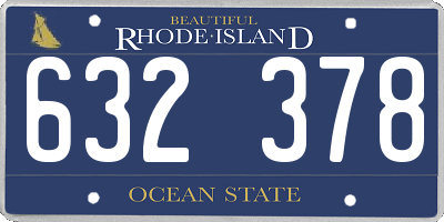 RI license plate 632378