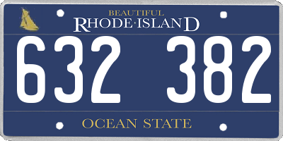 RI license plate 632382