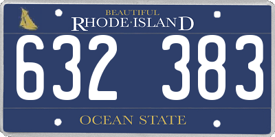 RI license plate 632383