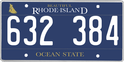 RI license plate 632384