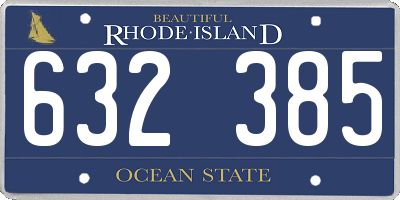 RI license plate 632385