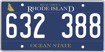 RI license plate 632388