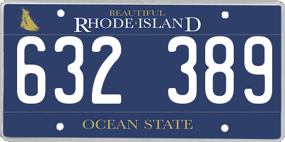 RI license plate 632389