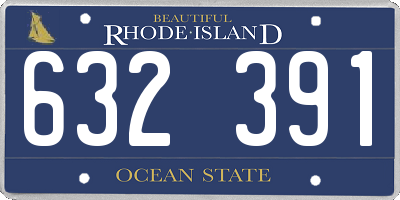 RI license plate 632391