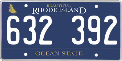 RI license plate 632392