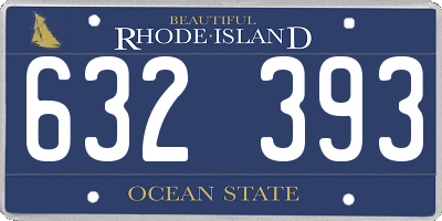 RI license plate 632393