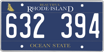 RI license plate 632394