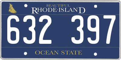 RI license plate 632397