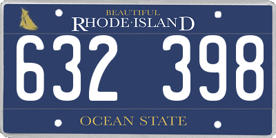 RI license plate 632398
