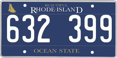 RI license plate 632399