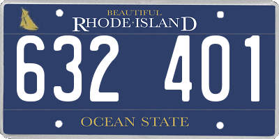 RI license plate 632401
