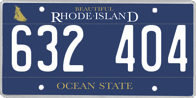 RI license plate 632404