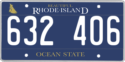 RI license plate 632406