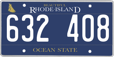 RI license plate 632408