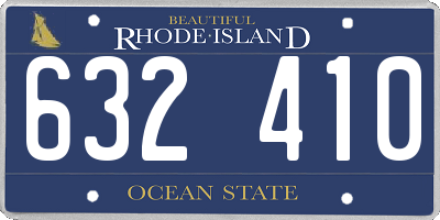 RI license plate 632410