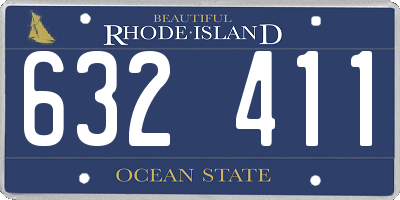 RI license plate 632411