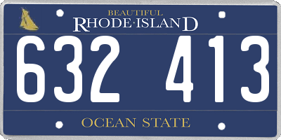 RI license plate 632413